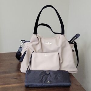 Kate Spade Chelsea Large Baby Bag & Wallet Set Warm Beige. New Without Tags
